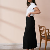 Cut Crepe Skirt