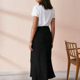 Cut Crepe Skirt