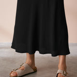 Cut Crepe Skirt