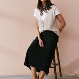 Cut Crepe Skirt