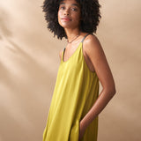 Silk Mix Sleeveless Dress