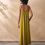 Silk Mix Sleeveless Dress