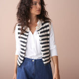 Knitted Striped Waistcoat