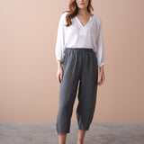 Linen Check Throuser