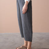 Linen Check Throuser