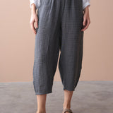 Linen Check Throuser