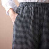 Linen Check Throuser