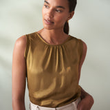 Satin Sleeveless Top