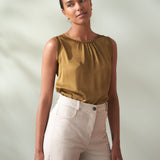 Satin Sleeveless Top