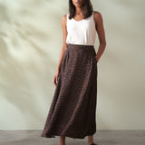 Leopard Satin Skirt
