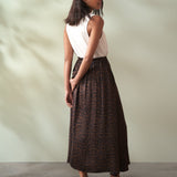 Leopard Satin Skirt