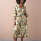 Satin Floral Dress