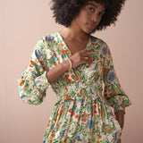Satin Floral Dress