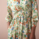 Satin Floral Dress