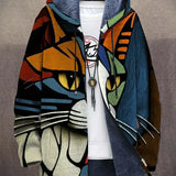 Rhys | Hooded Jacket with Artistic Print